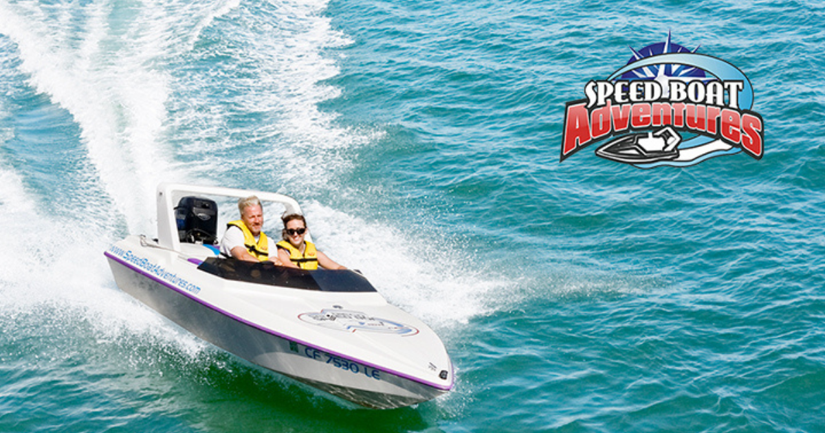 a person riding a wave on a speed boat in the ocean